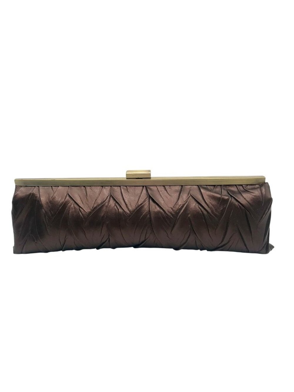 Jessica McClintock Metallic Brown Framed Evening Bag